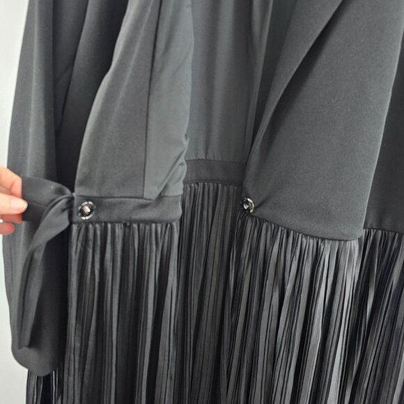 C Wonder Christian Siriano Runway Jacket 2X Black Pleated Skirt Bow Event Dressy - Picture 10 of 11